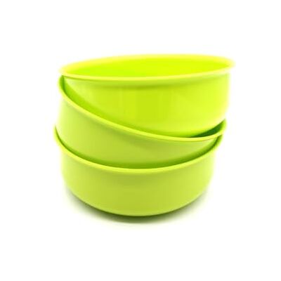 Kimmel 3 Stück Schüssel Schale Bowl 750 ml Müslischale Suppenteller Suppenschüssel Salatschüssel, Kunststoffschüssel, aus Kunststoff, Mehrweggeschirr, Farbe limone Kimmel 3 Stück Schüssel Schale Bowl 750 ml Müslischale Suppenteller Suppenschüssel Salatschüssel, Kunststoffschüssel, aus Kunststoff, Mehrweggeschirr, Farbe limone