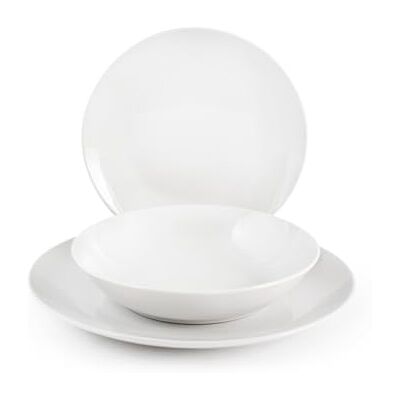ROYAL NORFOLK Venus Tischservice, 18-teilig, Porzellan, Weiß ROYAL NORFOLK Venus Tischservice, 18-teilig, Porzellan, Weiß