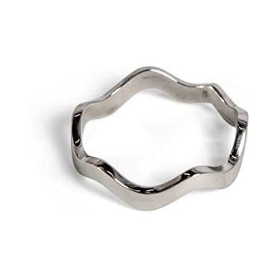 Sagaform Decoration Serviettenringe 4-teilig aus Messing in der Farbe Silber, Maße: 5cm x 5cm x 1cm, 5018291 Sagaform Decoration Serviettenringe 4-teilig aus Messing in der Farbe Silber, Maße: 5cm x 5cm x 1cm, 5018291