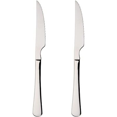 Etrexonline 2 Steakmesser, Fleischmesser 22,5x2,05 cm Edelstahl 18/0 Schlichtes Und Elegantes Design Etrexonline 2 Steakmesser, Fleischmesser 22,5x2,05 cm Edelstahl 18/0 Schlichtes Und Elegantes Design