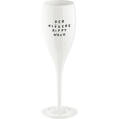 Koziol Glas mit Spruch CHEERS No. 1, bruchsicheres und stoßfestes Sektglas, aus thermoplastischem Material, isoliert 4x besser als Glas, 100 ml, 1 Stück Koziol Glas mit Spruch CHEERS No. 1, bruchsicheres und stoßfestes Sektglas, aus thermoplastischem Material, isoliert 4x besser als Glas, 100 ml, 1 Stück