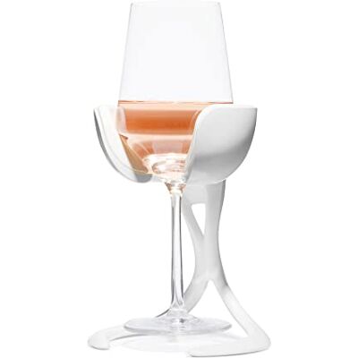 VoChill Weinglas-Kühler mit Stiel, radikal kühles Weinwerkzeug, hält Wein perfekt gekühlt in Ihrem Glas, wiedergefrierbare Kühlwiege kühlt aktiv (Quarz, einzeln) VoChill Weinglas-Kühler mit Stiel, radikal kühles Weinwerkzeug, hält Wein perfekt gekühlt in Ihrem Glas, wiedergefrierbare Kühlwiege kühlt aktiv (Quarz, einzeln)