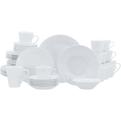 Creatable , Serie Base Weiss, 42-teiliges Kombiservice aus Porzellan Creatable , Serie Base Weiss, 42-teiliges Kombiservice aus Porzellan