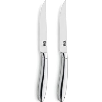 Amefa PRIME RIB Steakmesser-Set Edelstahl 2-teilig Mikrosäge-Schliff 13/0 Klingenstahl spülmaschinenfestes Steakmesser mit einteiligem Griff einteiliges Steakmesser Amefa PRIME RIB Steakmesser-Set Edelstahl 2-teilig Mikrosäge-Schliff 13/0 Klingenstahl spülmaschinenfestes Steakmesser mit einteiligem Griff einteiliges Steakmesser
