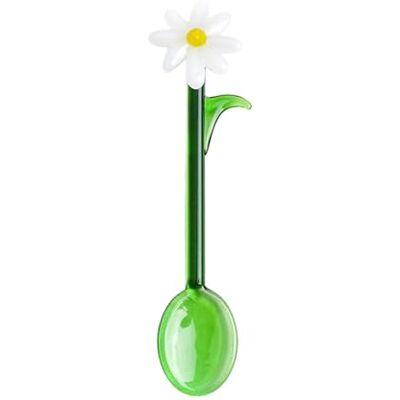 Fieuaah Rührlöffel aus klarem Glas mit farbiger, Flower spoon 4 Rührer mit langem, hitzebeständig, spülmaschinenfest für Küchen und als Geschenk für Partys, leicht zu Fieuaah Rührlöffel aus klarem Glas mit farbiger, Flower spoon 4 Rührer mit langem, hitzebeständig, spülmaschinenfest für Küchen und als Geschenk für Partys, leicht zu