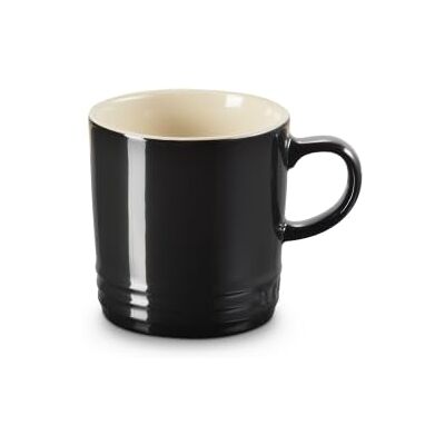 LE CREUSET Becher aus Steinzeug, 0,35 L, Schwarz glänzend, 70302351400002 LE CREUSET Becher aus Steinzeug, 0,35 L, Schwarz glänzend, 70302351400002