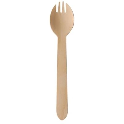 PAPSTAR Göffel, Holz Pure 16 cm Natur 88126 Kombination aus Gabeln und Löffeln Snackbesteck, 1000 Stück PAPSTAR Göffel, Holz Pure 16 cm Natur 88126 Kombination aus Gabeln und Löffeln Snackbesteck, 1000 Stück