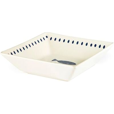 Excelsa Ocean 6er Set Suppenteller Keramik 17x17cm Blaue Fische Dekor Excelsa Ocean 6er Set Suppenteller Keramik 17x17cm Blaue Fische Dekor