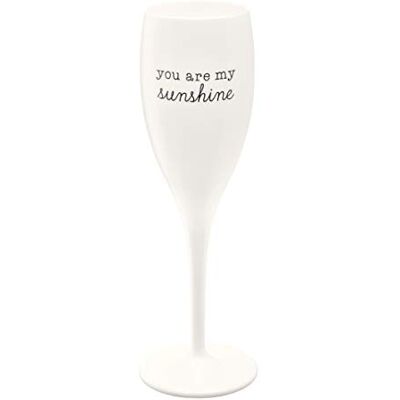 Koziol Glas mit Spruch CHEERS No. 1, bruchsicheres und stoßfestes Sektglas, aus thermoplastischem Material, isoliert 4x besser als Glas, 100 ml, 1 Stück Koziol Glas mit Spruch CHEERS No. 1, bruchsicheres und stoßfestes Sektglas, aus thermoplastischem Material, isoliert 4x besser als Glas, 100 ml, 1 Stück