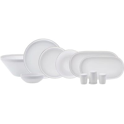 KARACA New Saturn Gold 59-Teiliges Streamline Porzellan Geschirrset für 12 Personen Set-Porzellan Geschirr set Servierteller aus Porzellan,Neuer Knochen KARACA New Saturn Gold 59-Teiliges Streamline Porzellan Geschirrset für 12 Personen Set-Porzellan Geschirr set Servierteller aus Porzellan,Neuer Knochen