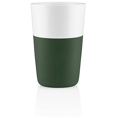 EVA SOLO 2 Cafe Latte-Becher Emerald Green Gut zu halten durch Silikonbeschichtung Emerald Green EVA SOLO 2 Cafe Latte-Becher Emerald Green Gut zu halten durch Silikonbeschichtung Emerald Green