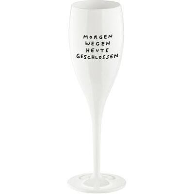 Koziol Glas mit Spruch CHEERS No. 1, bruchsicheres und stoßfestes Sektglas, aus thermoplastischem Material, isoliert 4x besser als Glas, 100 ml, 1 Stück Koziol Glas mit Spruch CHEERS No. 1, bruchsicheres und stoßfestes Sektglas, aus thermoplastischem Material, isoliert 4x besser als Glas, 100 ml, 1 Stück