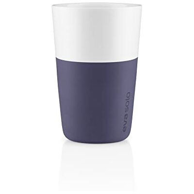 EVA SOLO 2 Cafe Latte Becher 360 ml Gut zu halten durch Silikonbeschichtung Spülmaschinenfest Violet Blue EVA SOLO 2 Cafe Latte Becher 360 ml Gut zu halten durch Silikonbeschichtung Spülmaschinenfest Violet Blue