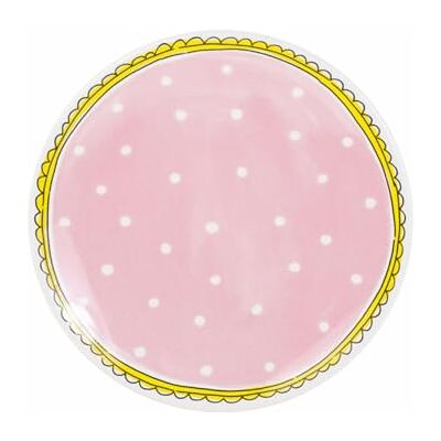 Blond Amsterdam Frühstücksteller Stip Rosa, 22cm Keramik, Punkte Design, Für Frühstück & Brunch, Mikrowellengeeignet, Handwäsche empfohlen Blond Amsterdam Frühstücksteller Stip Rosa, 22cm Keramik, Punkte Design, Für Frühstück & Brunch, Mikrowellengeeignet, Handwäsche empfohlen