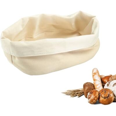 Westmark Brottasche Oval – Stoff-Brotkorb für Brot, Brötchen, Gebäck & Obst – Moderne Brotaufbewahrung aus Baumwolle – Hellbeige/Beige, 25 x 18 cm Westmark Brottasche Oval – Stoff-Brotkorb für Brot, Brötchen, Gebäck & Obst – Moderne Brotaufbewahrung aus Baumwolle – Hellbeige/Beige, 25 x 18 cm