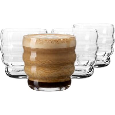 Krosno Kaffeegläser für Latte, Cappuccino und Flat White 4er-Set 330 ml, Kollektion Coffee Moments – Bleifreies Kristallglas – Moderne Gläser für Heißgetränke, spülmaschinenfest Krosno Kaffeegläser für Latte, Cappuccino und Flat White 4er-Set 330 ml, Kollektion Coffee Moments – Bleifreies Kristallglas – Moderne Gläser für Heißgetränke, spülmaschinenfest