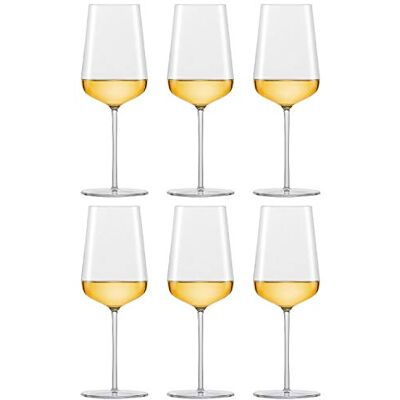 Zwiesel Glas Schott Zwiesel Vervino Chardonnay Weißweinglas 6 Stück mit Moussierpunkt Zwiesel Glas Schott Zwiesel Vervino Chardonnay Weißweinglas 6 Stück mit Moussierpunkt