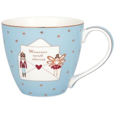 GreenGate Mug Xmas Letter Pale Blue GreenGate Mug Xmas Letter Pale Blue