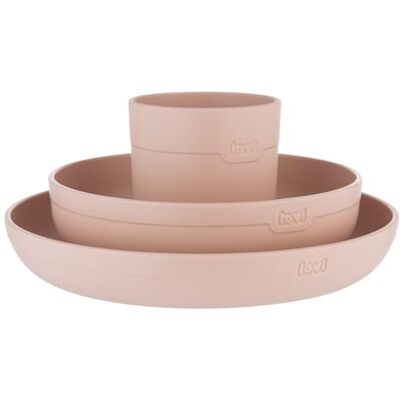 LOVI Geschirr Set mit Becher Nude (Schale, Teller, Becher), Esstraining, Für jedes Alter, Spülmaschinenfest, BPA-frei und Melamin (Nude) LOVI Geschirr Set mit Becher Nude (Schale, Teller, Becher), Esstraining, Für jedes Alter, Spülmaschinenfest, BPA-frei und Melamin (Nude)