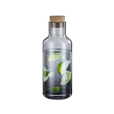 blomus Wasserkaraffe -HYDRA- Glaskaraffe 1 Liter mit Korkdeckel Wasserkrug Farbe Smoke 9B x 26H cm blomus Wasserkaraffe -HYDRA- Glaskaraffe 1 Liter mit Korkdeckel Wasserkrug Farbe Smoke 9B x 26H cm
