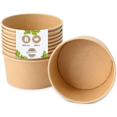 BIOZOYG Salatschale 300 Stück 800 ml braun Bowl Schüssel Suppenschalen Einwegschalen to go Einweggeschirr Deli Container Bowl to go Kartonschale Einweg Mealprep Suppenbehälter BIOZOYG Salatschale 300 Stück 800 ml braun Bowl Schüssel Suppenschalen Einwegschalen to go Einweggeschirr Deli Container Bowl to go Kartonschale Einweg Mealprep Suppenbehälter