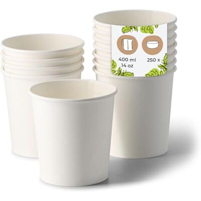 BIOZOYG Suppenbecher to go 250 Stück 400 ml / 16 oz, Ø 95 mm, weiß Suppenschüsseln Einweg Einweggeschirr Alternative zur Plastikschüssel To go Becher, Suppe, Soup Bowl BIOZOYG Suppenbecher to go 250 Stück 400 ml / 16 oz, Ø 95 mm, weiß Suppenschüsseln Einweg Einweggeschirr Alternative zur Plastikschüssel To go Becher, Suppe, Soup Bowl