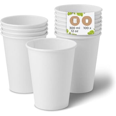 BIOZOYG 100 Stück Kaffeebecher Pappbecher 250ml / 10 oz Ø 90 mm weiß Einwegbecher plastikfrei Becher aus nachhaltiger Forstwirtschaft Kaffeebecher Einweg BIOZOYG 100 Stück Kaffeebecher Pappbecher 250ml / 10 oz Ø 90 mm weiß Einwegbecher plastikfrei Becher aus nachhaltiger Forstwirtschaft Kaffeebecher Einweg