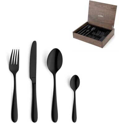 Amefa OXFORD Besteck Set 6 Personen, 24-tlg., 18/10-Edelstahl, Schwarz Amefa OXFORD Besteck Set 6 Personen, 24-tlg., 18/10-Edelstahl, Schwarz