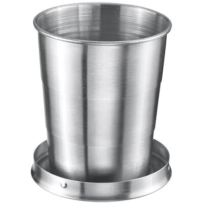 Westmark Trinkbecher Revivo – praktische Camping-Tasse Outdoor, ideal für heiße und kalte Getränke, faltbarer Becher mit Haken zum Befestigen – 150 ml, Edelstahl, rostfrei Westmark Trinkbecher Revivo – praktische Camping-Tasse Outdoor, ideal für heiße und kalte Getränke, faltbarer Becher mit Haken zum Befestigen – 150 ml, Edelstahl, rostfrei