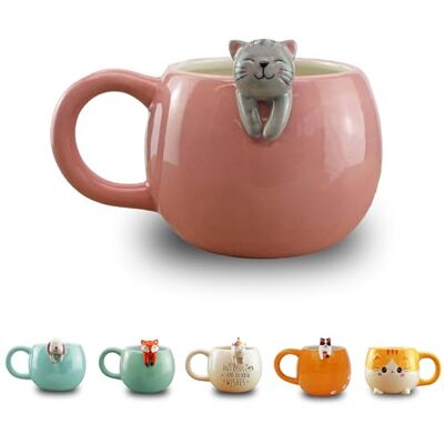 Mags Salmon Katze Tasse - Keramiktasse Mags Salmon Katze Tasse - Keramiktasse