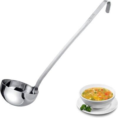 Westmark Schöpfkelle Pro – Kleine Edelstahl Suppenkelle für die Profi-Küche– Schöpflöffel für Saucen, Dressings & Co – Silber, Ø 11 cm, 350 ml Westmark Schöpfkelle Pro – Kleine Edelstahl Suppenkelle für die Profi-Küche– Schöpflöffel für Saucen, Dressings & Co – Silber, Ø 11 cm, 350 ml