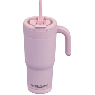 FACKELMANN x Pamela Reif Isoliertrinkbecher – 720 ml, Aus Edelstahl in Pastell Rosa mit Keramikbeschichtung, Doppelwandig isoliert, PFAS-freie Beschichtung, Reinigung per Hand FACKELMANN x Pamela Reif Isoliertrinkbecher – 720 ml, Aus Edelstahl in Pastell Rosa mit Keramikbeschichtung, Doppelwandig isoliert, PFAS-freie Beschichtung, Reinigung per Hand