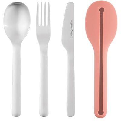 Berghoff Leo Reisebesteck Set 4-teilig Edelstahl Campingbesteck mit Ergonomischem Griff & Silikonhülle Spülmaschinenfestes Besteck für Unterwegs Essbesteck-Set to Go Outdoor Berghoff Leo Reisebesteck Set 4-teilig Edelstahl Campingbesteck mit Ergonomischem Griff & Silikonhülle Spülmaschinenfestes Besteck für Unterwegs Essbesteck-Set to Go Outdoor