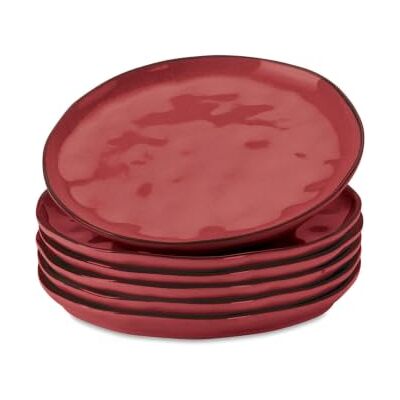 Loberon Dessertteller 6er Set Biarré, rot Mediterraner Charme, Glänzende Glasur, Reizvoll Unebene Optik, Spülmaschinenfest, Geschirr, Tischaccessoires, Steinzeug Loberon Dessertteller 6er Set Biarré, rot Mediterraner Charme, Glänzende Glasur, Reizvoll Unebene Optik, Spülmaschinenfest, Geschirr, Tischaccessoires, Steinzeug