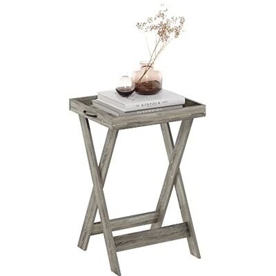 Furinno klassischer Tabletttisch mit abnehmbarem Tablett, französische Eiche Furinno klassischer Tabletttisch mit abnehmbarem Tablett, französische Eiche