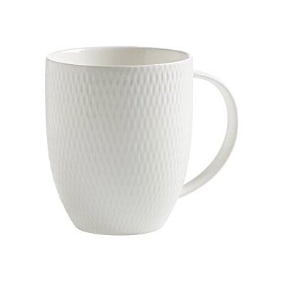 Maxwell & Williams Weiße Kaffeetasse - Diamonds Round - Kaffee & Tee Becher Maxwell & Williams Weiße Kaffeetasse - Diamonds Round - Kaffee & Tee Becher