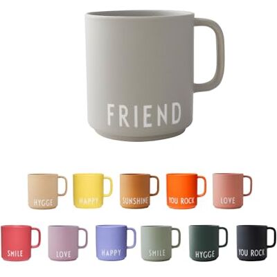 Design Letters Kaffeebecher mit Henkel Grau FRIEND Geschenke für beste Freundin Freundschaft, Geburtstag, Dankeschön Tasse mit Spruch Kaffeebecher Porzellan 250 Ml Design Letters Kaffeebecher mit Henkel Grau FRIEND Geschenke für beste Freundin Freundschaft, Geburtstag, Dankeschön Tasse mit Spruch Kaffeebecher Porzellan 250 Ml