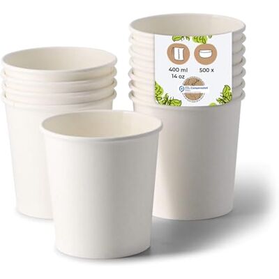BIOZOYG Suppenbecher to go 500 Stück 400 ml / 16 oz, Ø 95 mm, weiß Suppenschüsseln Einweg Einweggeschirr Alternative zur Plastikschüssel To go Becher, Suppe, Soup Bowl BIOZOYG Suppenbecher to go 500 Stück 400 ml / 16 oz, Ø 95 mm, weiß Suppenschüsseln Einweg Einweggeschirr Alternative zur Plastikschüssel To go Becher, Suppe, Soup Bowl