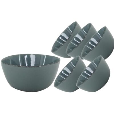 Van Well URBAN Schale 11 cm grau 6er Set Steinzeug für Tapas, Dips, Snack und Saucen Van Well URBAN Schale 11 cm grau 6er Set Steinzeug für Tapas, Dips, Snack und Saucen