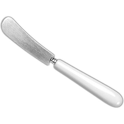 Holst Porzellan BUD 113 Buttermesser 16 cm mit Porzellanheft, Edelstahl, weiß/silber, 6 Stück Holst Porzellan BUD 113 Buttermesser 16 cm mit Porzellanheft, Edelstahl, weiß/silber, 6 Stück
