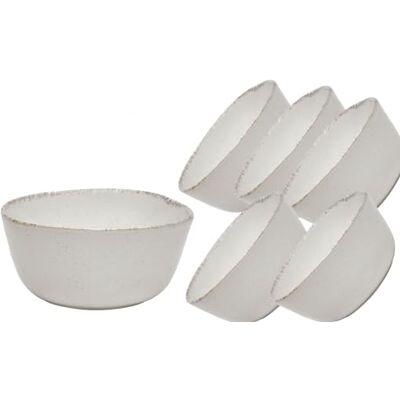 Van Well URBAN Schale 11 cm creme 6er Set Steinzeug für Tapas, Dips, Snack und Saucen Van Well URBAN Schale 11 cm creme 6er Set Steinzeug für Tapas, Dips, Snack und Saucen