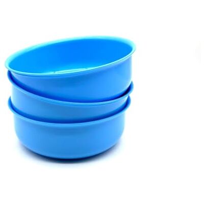 Kimmel 3 Stück Schüssel Schale Bowl 750 ml Müslischale Suppenteller Suppenschüssel Salatschüssel, Kunststoffschüssel, aus Kunststoff, Mehrweggeschirr, Farbe hellblau Kimmel 3 Stück Schüssel Schale Bowl 750 ml Müslischale Suppenteller Suppenschüssel Salatschüssel, Kunststoffschüssel, aus Kunststoff, Mehrweggeschirr, Farbe hellblau