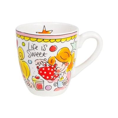 Blond Amsterdam Mini-Becher Rosa Rand, 200ml Keramik, Even Bijkletsen Kollektion, Für Tee & Kaffee, Mikrowellengeeignet, Handwäsche empfohlen Blond Amsterdam Mini-Becher Rosa Rand, 200ml Keramik, Even Bijkletsen Kollektion, Für Tee & Kaffee, Mikrowellengeeignet, Handwäsche empfohlen