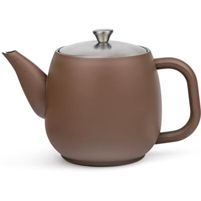 Bredemeijer -Doppelwandige Teekanne Vera 0,9 Liter Edelstahl Mit Filter Bredemeijer -Doppelwandige Teekanne Vera 0,9 Liter Edelstahl Mit Filter