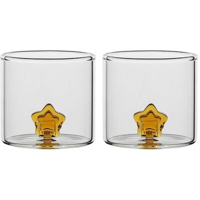 THUN Set 2 Schnapsgläser mit Stern Glas Kollektion Bonboniere Ø 6 cm 6,2 cm Höhe THUN Set 2 Schnapsgläser mit Stern Glas Kollektion Bonboniere Ø 6 cm 6,2 cm Höhe