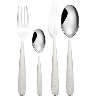 Guzzini JUST 24 teiliges Besteckset, aus Edelstahl Milchweiß 122900156 Guzzini JUST 24 teiliges Besteckset, aus Edelstahl Milchweiß 122900156