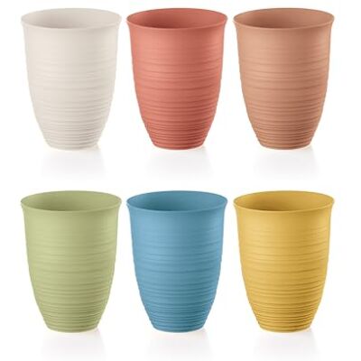 Guzzini Tierra Trinkgläser, 482 ml, Erdfarben, 100% recycelter Kunststoff, unzerbrechlich, wiederverwendbar, BPA-frei, Eiskaffee, Smoothie, Wasser, stapelbare Tasse für Kinder, Zuhause und Küche, 6 Guzzini Tierra Trinkgläser, 482 ml, Erdfarben, 100% recycelter Kunststoff, unzerbrechlich, wiederverwendbar, BPA-frei, Eiskaffee, Smoothie, Wasser, stapelbare Tasse für Kinder, Zuhause und Küche, 6