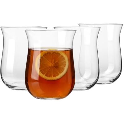 Krosno Teegläser, 4er Set, 300 ml, Kollektion Tea Moments Für Tee Kakao Milchkaffee und Aufgüsse, Gewellte Form, Bleifreies Kristallglas, Spülmaschinenfest Krosno Teegläser, 4er Set, 300 ml, Kollektion Tea Moments Für Tee Kakao Milchkaffee und Aufgüsse, Gewellte Form, Bleifreies Kristallglas, Spülmaschinenfest