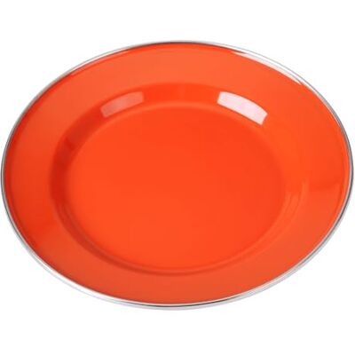 GRÄWE Campingteller, Klein, Ø 20 cm, Orange, Emaille, Frühstücksteller, Outdoor-Teller, Reiseteller, Picknick-Teller GRÄWE Campingteller, Klein, Ø 20 cm, Orange, Emaille, Frühstücksteller, Outdoor-Teller, Reiseteller, Picknick-Teller