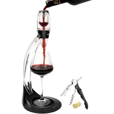 AIKARO Weinluftbelüfter Automatischer Dekanter mit Filter, Ständer und Korkenzieher (Set) AIKARO Weinluftbelüfter Automatischer Dekanter mit Filter, Ständer und Korkenzieher (Set)